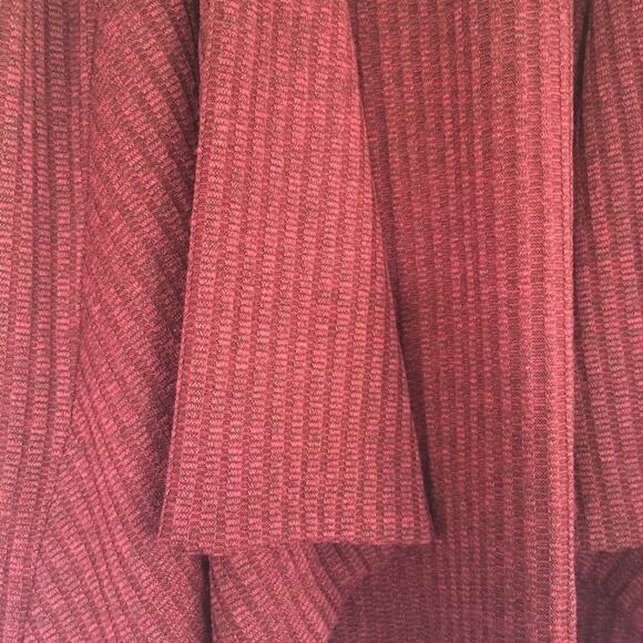 Elegantees Burgundy Ribbed Open Cardigan Devoted Collaboration Small - Picture 7 of 10